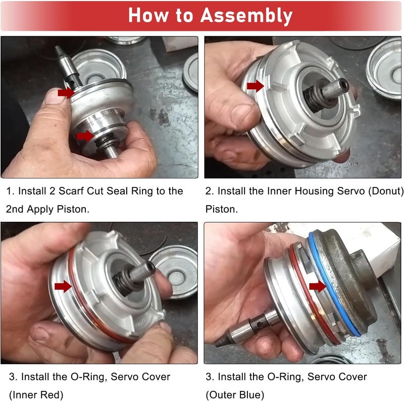 Camoo High Performance Corvette Servo Piston Kit Upgrade A74905BK TH700R4 4L60E 4L65E 2-4 Band Fits GM Corvette Style (1982-UP) - Image 3